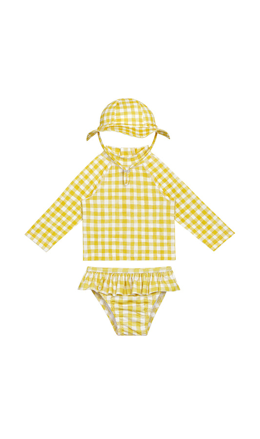 Honey Mustard UV Korumalı Kız Bebek Mayo Seti