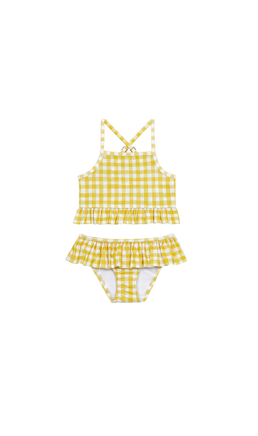 Honey Mustard Fırfırlı UV Korumalı Kız Çocuk Bikini