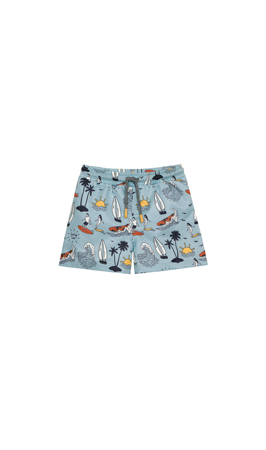 Surfing Time Woven Boys' Swim Shorts