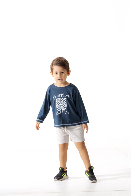 Heyy Baskılı Karyoka Dikiş T-Shirt