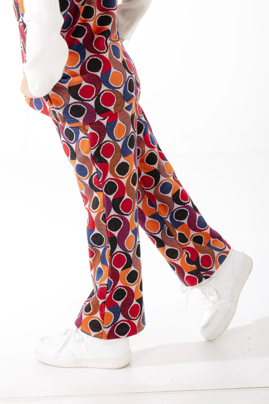 Garden İspanyol Paça Pantolon Turuncu/Kırmızı