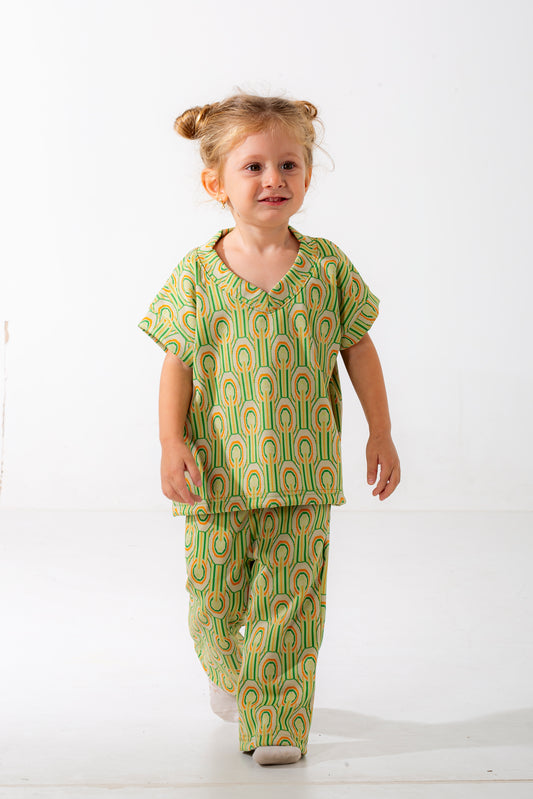 Meadow İspanyol Paça Pantolon Yeşil