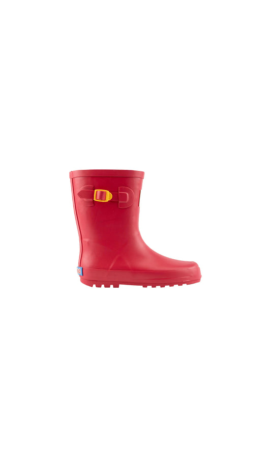 Red Buckled Rain Boots