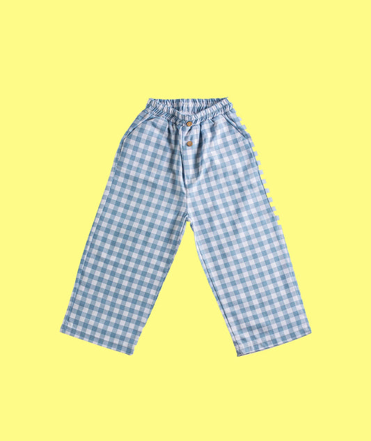 Mavi Pötikareli Pantolon