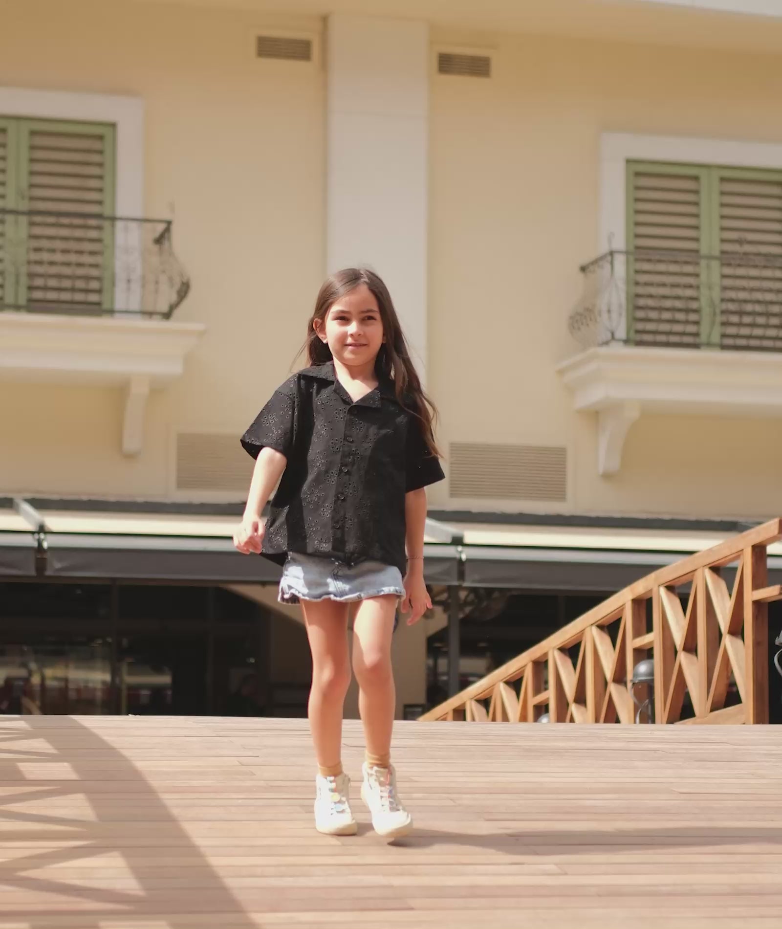 Black Scalloped Shirt