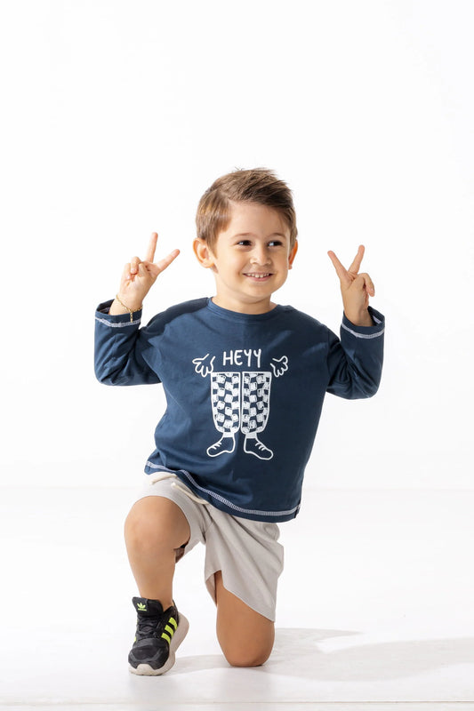 Heyy Baskılı Karyoka Dikiş T-Shirt